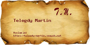 Telegdy Martin névjegykártya