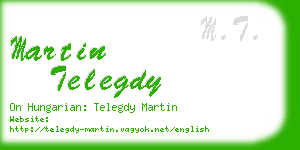 martin telegdy business card